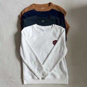 Carters Crew Neck Long Sleeved Tees Set of 4, Size 8